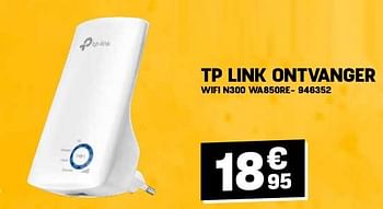 Promotions Tp link ontvanger wifi n300 wa850re - TP-LINK - Valide de 24/04/2024 à 05/05/2024 chez Electro Depot