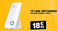 Promoties Tp link ontvanger wifi n300 wa850re - TP-LINK - Geldig van 24/04/2024 tot 05/05/2024 bij Electro Depot