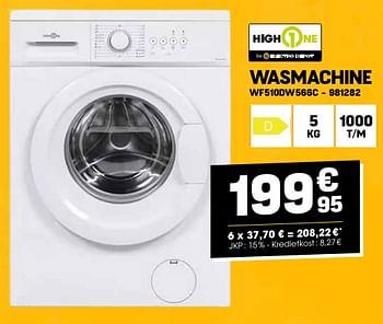 Promoties Highone wasmachine wf510dw566c - HighOne - Geldig van 24/04/2024 tot 05/05/2024 bij Electro Depot