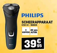 Promoties Philips scheerapparaat s1121 41 - Philips - Geldig van 24/04/2024 tot 05/05/2024 bij Electro Depot