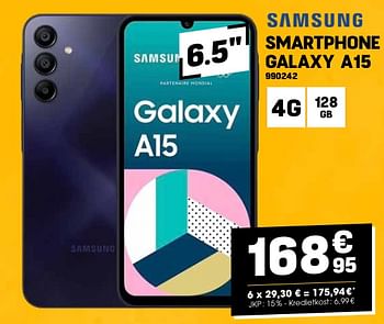 Promotions Samsung smartphone galaxy a15 - Samsung - Valide de 24/04/2024 à 05/05/2024 chez Electro Depot