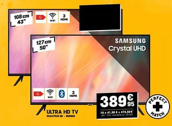 Promotions Samsung ultra hd tv 50au7020 be - Samsung - Valide de 24/04/2024 à 05/05/2024 chez Electro Depot