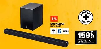 Promotions Soundbar sb270 - JBL - Valide de 24/04/2024 à 05/05/2024 chez Electro Depot