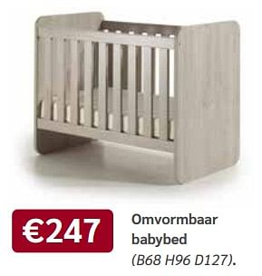 Promoties Omvormbaar babybed - Huismerk - Meubelen Crack - Geldig van 03/04/2024 tot 05/05/2024 bij Meubelen Crack