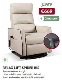 Relax lift spider bis-Huismerk - Meubelen Crack