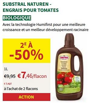 Promoties Substral naturen - engrais pour tomates - Substral - Geldig van 24/04/2024 tot 05/05/2024 bij Horta