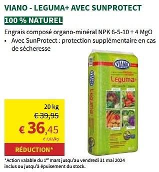 Promoties Viano - leguma+ avec sunprotect - Viano - Geldig van 24/04/2024 tot 05/05/2024 bij Horta