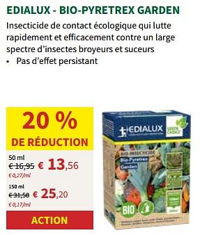 Promoties Edialux - bio-pyretrex garden - Edialux - Geldig van 24/04/2024 tot 05/05/2024 bij Horta