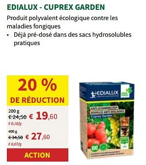 Promotions Edialux - cuprex garden - Edialux - Valide de 24/04/2024 à 05/05/2024 chez Horta