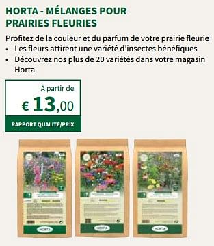 Promoties Horta - mélanges pour prairies fleuries - Huismerk - Horta - Geldig van 24/04/2024 tot 05/05/2024 bij Horta