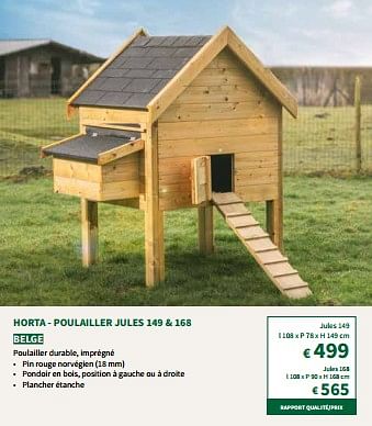 Promotions Horta - poulailler jules 149 - Produit maison - Horta - Valide de 24/04/2024 à 05/05/2024 chez Horta