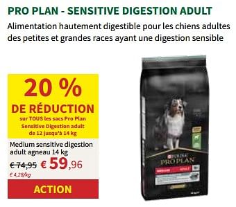 Promotions Medium sensitive digestion adult agneau - Pro Plan - Valide de 24/04/2024 à 05/05/2024 chez Horta