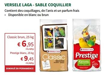 Promotions Versele laga - sable coquillier - Versele-Laga - Valide de 24/04/2024 à 05/05/2024 chez Horta