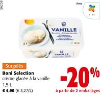 Promotions Boni selection crème glacée à la vanille - Boni - Valide de 24/04/2024 à 07/05/2024 chez Colruyt