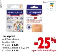 Promotions Hansaplast tout l’assortiment - Hansaplast - Valide de 24/04/2024 à 07/05/2024 chez Colruyt