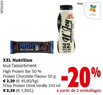 Promotions Xxl nutrition tout l’assortiment - Xxl nutrition - Valide de 24/04/2024 à 07/05/2024 chez Colruyt