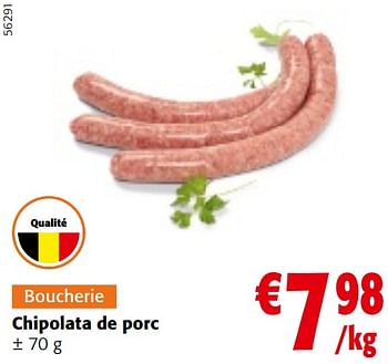 Promoties Chipolata de porc - Huismerk - Colruyt - Geldig van 24/04/2024 tot 07/05/2024 bij Colruyt