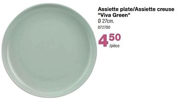 Promoties Assiette plate-assiette creuse viva green - Huismerk - Home & Co - Geldig van 24/04/2024 tot 19/05/2024 bij Home & Co