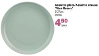 Promotions Assiette plate-assiette creuse viva green - Produit Maison - Home & Co - Valide de 24/04/2024 à 19/05/2024 chez Home & Co