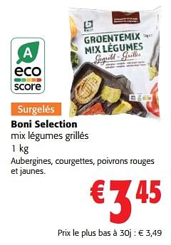 Promoties Boni selection mix légumes grillés - Boni - Geldig van 24/04/2024 tot 07/05/2024 bij Colruyt