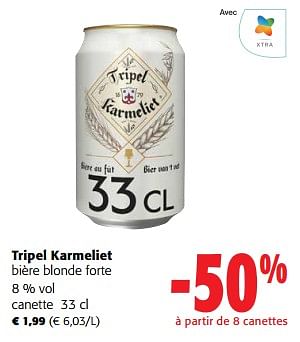 Promoties Tripel karmeliet bière blonde forte - TRipel Karmeliet - Geldig van 24/04/2024 tot 07/05/2024 bij Colruyt