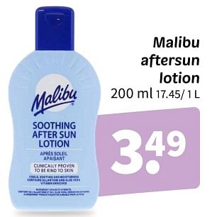 Promotions Malibu aftersun lotion - Malibu - Valide de 25/04/2024 à 09/05/2024 chez Wibra