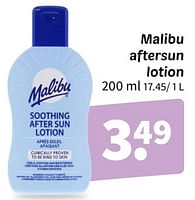 Promoties Malibu aftersun lotion - Malibu - Geldig van 25/04/2024 tot 09/05/2024 bij Wibra