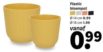 Promoties Plastic bloempot - Huismerk - Wibra - Geldig van 25/04/2024 tot 09/05/2024 bij Wibra