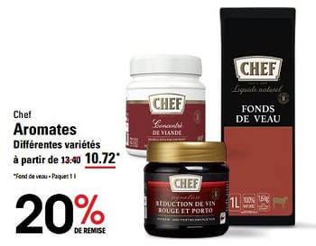 Promotions Aromates - Chef - Valide de 25/04/2024 à 13/05/2024 chez Sligro