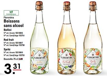 Promoties Boissons sans alcool bellini - Florentina - Geldig van 25/04/2024 tot 13/05/2024 bij Sligro
