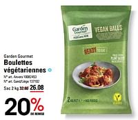 Promotions Boulettes végétariennes - Garden Gourmet - Valide de 25/04/2024 à 13/05/2024 chez Sligro
