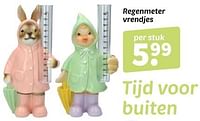 Promoties Regenmeter vrendjes tijd voor buiten - Huismerk - Wibra - Geldig van 25/04/2024 tot 09/05/2024 bij Wibra
