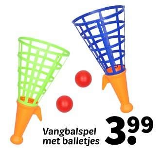 Promoties Vangbalspel met balletjes - Huismerk - Wibra - Geldig van 25/04/2024 tot 09/05/2024 bij Wibra
