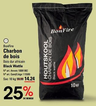 Promoties Charbon de bois - Bonfire - Geldig van 25/04/2024 tot 13/05/2024 bij Sligro