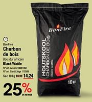 Promotions Charbon de bois - Bonfire - Valide de 25/04/2024 à 13/05/2024 chez Sligro