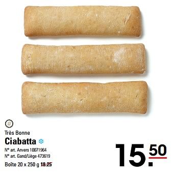 Promoties Ciabatta - TRESBONNE - Geldig van 25/04/2024 tot 13/05/2024 bij Sligro