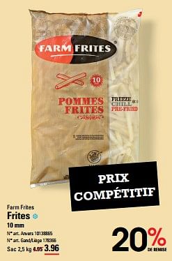 Promoties Frites - FarmFrites - Geldig van 25/04/2024 tot 13/05/2024 bij Sligro