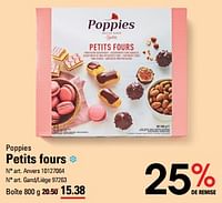 Promotions Petits fours - Poppies - Valide de 25/04/2024 à 13/05/2024 chez Sligro