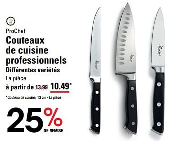 Promoties Prochef couteaux de cuisine professionnels - ProChef - Geldig van 25/04/2024 tot 13/05/2024 bij Sligro