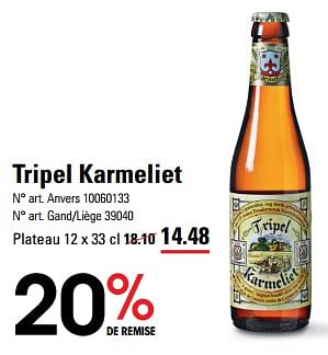 Promoties Tripel karmeliet - TRipel Karmeliet - Geldig van 25/04/2024 tot 13/05/2024 bij Sligro