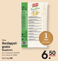 Promoties Aardappel gratin dauphinois - Peka - Geldig van 25/04/2024 tot 13/05/2024 bij Sligro