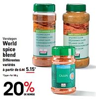 Promotions World spice blend - Verstegen - Valide de 25/04/2024 à 13/05/2024 chez Sligro