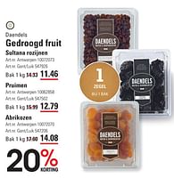 Promoties Gedroogd fruit sultana rozijnen - Daendels - Geldig van 25/04/2024 tot 13/05/2024 bij Sligro