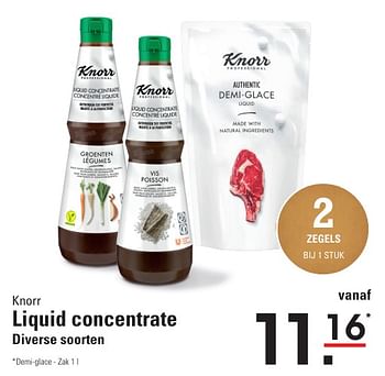 Promotions Liquid concentrate - Knorr - Valide de 25/04/2024 à 13/05/2024 chez Sligro
