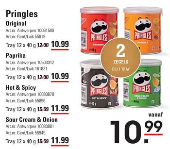 Promotions Original - Pringles - Valide de 25/04/2024 à 13/05/2024 chez Sligro