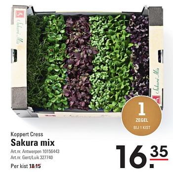 Promotions Sakura mix - Koppert Cress - Valide de 25/04/2024 à 13/05/2024 chez Sligro