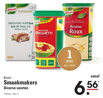 Promotions Smaakmakers - Knorr - Valide de 25/04/2024 à 13/05/2024 chez Sligro