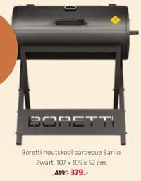 Boretti houtskool barbecue barilo.-Boretti