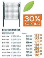 Promoties Hek enkel met slot - Huismerk - Cevo - Geldig van 25/04/2024 tot 15/05/2024 bij Cevo Market