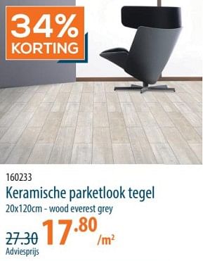 Promoties Keramische parketlook tegel - Huismerk - Cevo - Geldig van 25/04/2024 tot 15/05/2024 bij Cevo Market